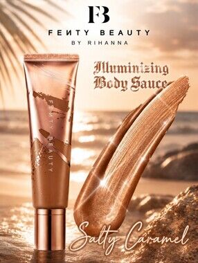 Fenty Beauty Body Sauce Luminizer Body Lava in Salty Caramel - NEW